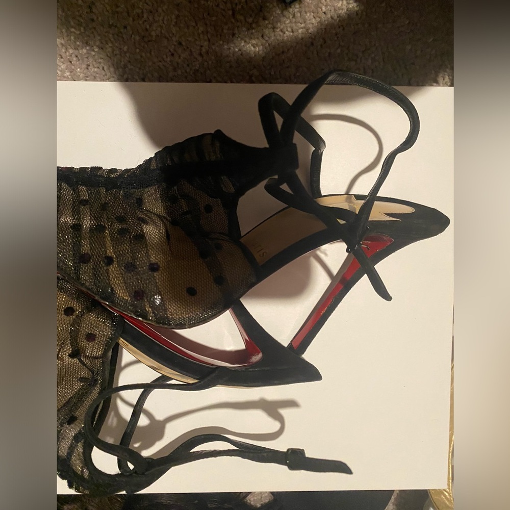 Christian Louboutin Acide 100 Rete/plum Tulle pump - Picture 16 of 16